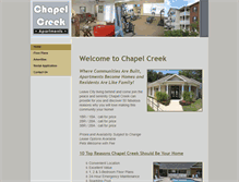 Tablet Screenshot of chapelcreekapts.com